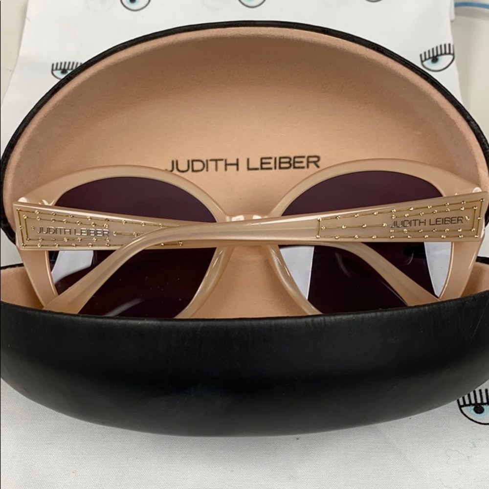 Judith Lieber Crystal Encrustedlogosunglasses - image 1